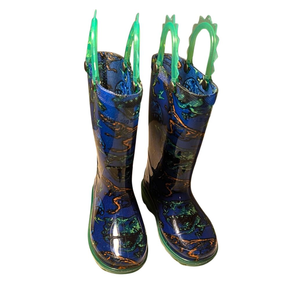 Western Chief Kid's Dino Soar Rain Boots - Navy Blue - Size 6